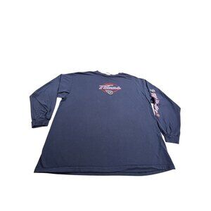 Vintage Tennessee Titans NFL Mens 2XL Blue Long Sleeve T Shirt Sleeve Spell out